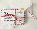 ELF MINI Personalised Christmas Letters. 10pieces, 2 Letters arrival and goodbye, 2 Envelopes, Twine,4  Elf report receipts. Elf on the shelf