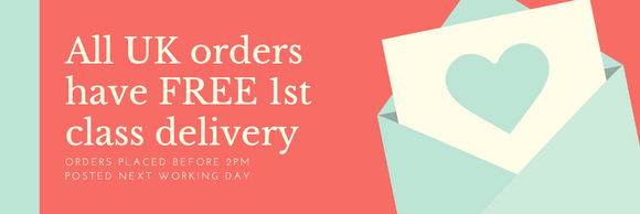 All UK orders have free 1st class postage as standard.  All orders placed before 2pm will be delivered the next working day. 