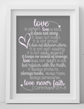 1 Cornithians 13:4-8 Print: 5 Design Choices