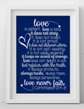1 Cornithians 13:4-8 Print: 5 Design Choices