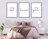 SET OF 3 INFINITY WALL ART PRINTS: ALL OF ME LOVES ALL OF YOU