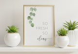 Bathroom Prints Botanicals Eucalyptus: So Fresh So Clean