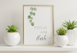 Bathroom Prints Botanicals Eucalyptus: Focus Aim Flush