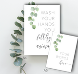 Bathroom Prints Botanicals Eucalyptus: No Number Twos in the Downstairs Loo