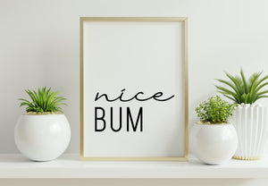 Bathroom Prints Minimalist Style: Nice Bum