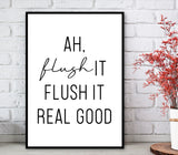 Bathroom Prints Minimalist Style: Ah Flush It