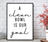 Bathroom Prints Minimalist Style: A Clean Bowl is Our Goal