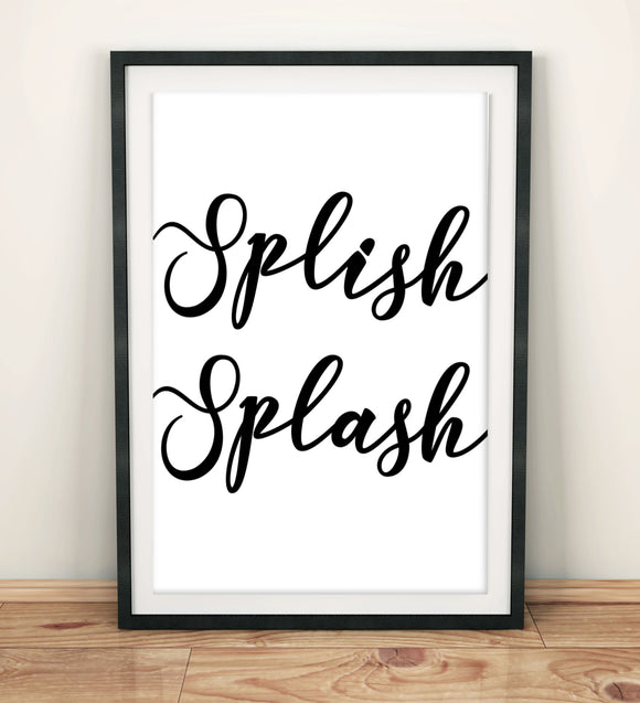 Bathroom Prints Fun & Quirky: Splish Splash