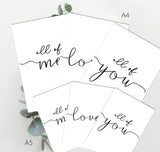 SET OF 3 INFINITY WALL ART PRINTS: ALL OF ME LOVES ALL OF YOU