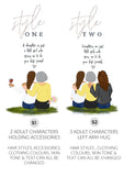 Mother and Daughter Build a Character Print