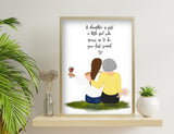Mother and Daughter Build a Character Print