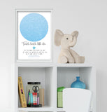 Personalised Nursery/Baby Star Map/Sky Print. Gift for new birth, christening, nursery, baptism 3 COLOUR CHOICES & FRAMING AND MOUNTING OPTIONS