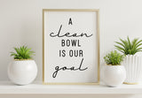 Bathroom Prints Minimalist Style: A Clean Bowl is Our Goal
