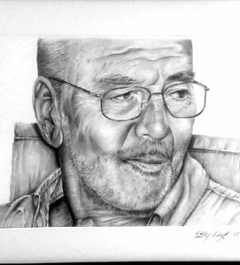 Custom Portrait - Pencil A3 Framed