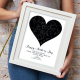 Personalised Heart Star Map Print.
