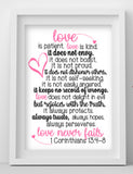 1 Cornithians 13:4-8 Print: 5 Design Choices