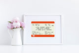 Personalised Train / Rail Print Artwork