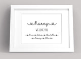 Linked Love Mother's Day Typography Print
